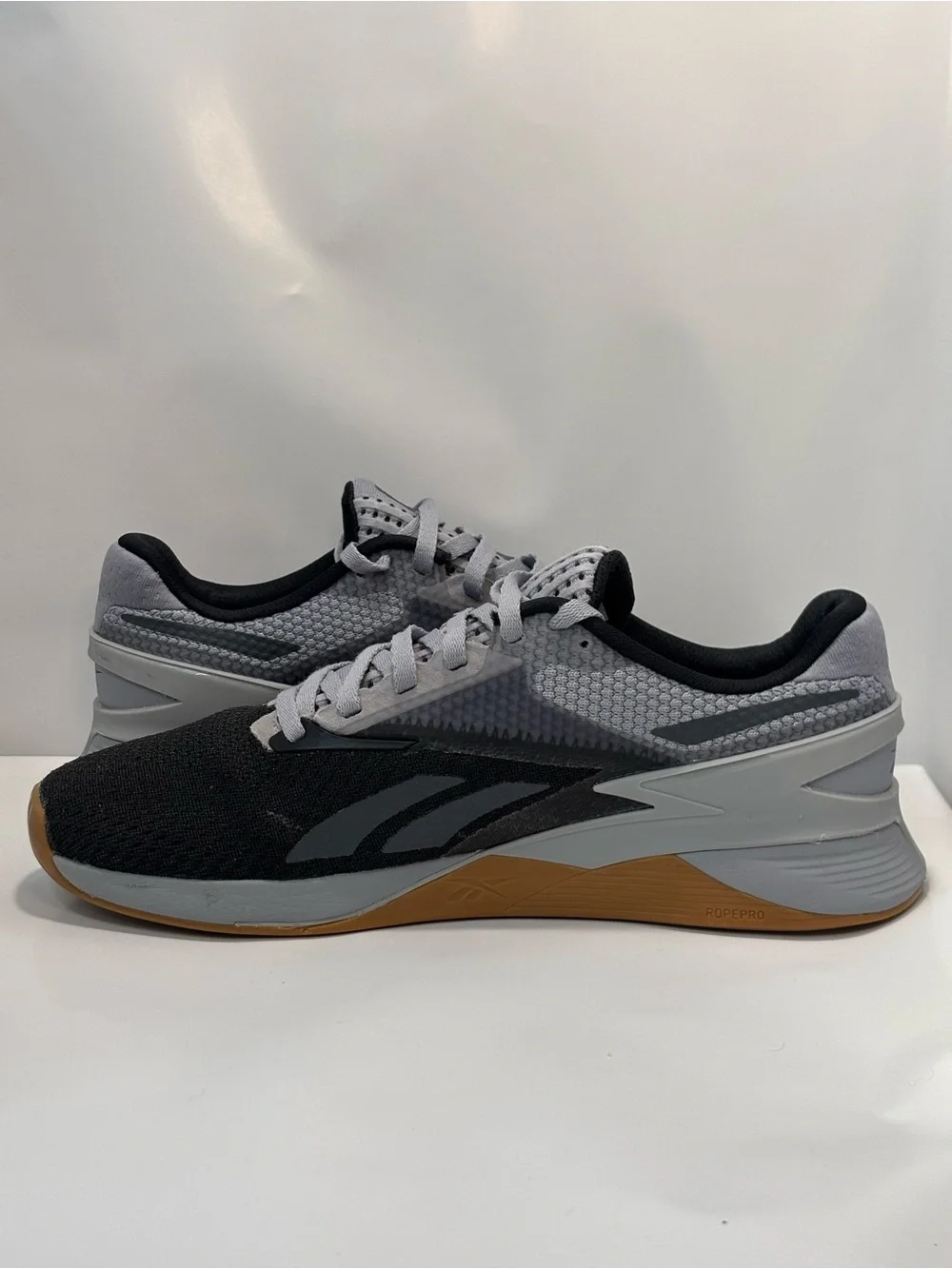 Reebok Nano X3 Shoes Men's Size 9 Cold Grey/Black Mesh Training Sneaker CK11039